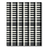 Bold Black White Plaid Geometric Modern Area Rug