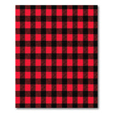 Rustic Farmhouse Red Rustic Red Black Buffalo Check Area Rug