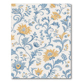 Floral Vintage Blue Floral Vintage Washable Area Rug