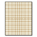 Rustic Farmhouse Beige Gingham Checkered Area Rug