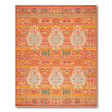 Sunburst Orange Southwestern Geometric Area Rug
