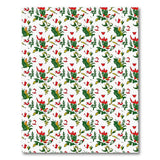 Vibrant Red Tulip Floral Pattern Rug
