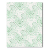 Fluid Mint Green Swirl Abstract Area Rug