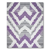 Purple Purple Grey Zigzag Geometric Area Rug