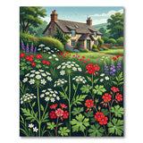 English Cottage Wildflower Garden Rug