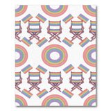 Rainbow Director Chair Kids Area Rug
