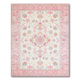 Floral Blush Pink Floral Persian Area Rug