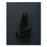 Enigmatic Black Cat Textured Area Rug