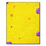 Playful Yellow Bubble Dot Area Rug