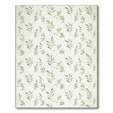 Sage Green Watercolor Leaves Area Rug