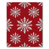 Red Snowflake Red Snowflake Pattern Area Rug