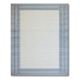 Navy Chevron Border Woven Area Rug