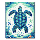 Sea Turtle Blue Teal Ocean Area Rug