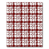 Geometric Modern Red Snowflake Plaid Area Rug
