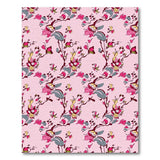Whimsical Pink Floral Pattern Area Rug