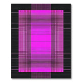 Vibrant Pink Geometric Plaid Area Rug