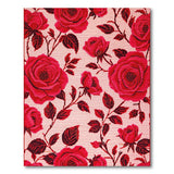 Vintage Red Roses Floral Area Rug
