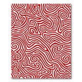 Red Swirl Abstract Area Rug