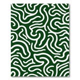 Abstract Area Emerald Green Wavy Abstract Area Rug