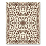 Beige and Neutral Beige Traditional Persian Floral Medallion Rug