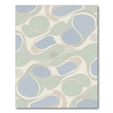 Organic Blue Teal Abstract Area Rug