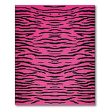 Hot Pink Zebra Stripe Area Rug