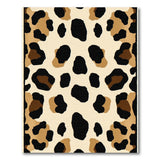 Boho Chic Brown and Tan Leopard Print Cream Area Rug
