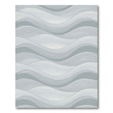 Grey Flowing Waves Geometric Rug
