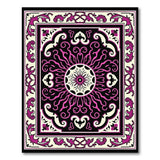 Purple Sunburst Medallion Area Rug