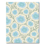 Teal Layered Blossom Area Rug