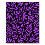Purple Leaf Vine Silhouette Area Rug