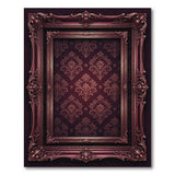 Elegant Purple Damask Ornate Area Rug