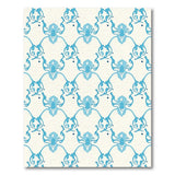 Elegant Blue Floral Damask Area Rug