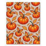 Whimsical Orange Pumpkin Patch Area Rug