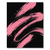 Bold Pink Brush Stroke Abstract Area Rug