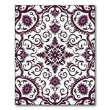 Elegant Purple Floral Persian Area Rug