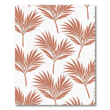 Burnt Orange Palm Frond Area Rug
