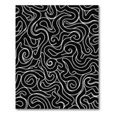 Black White Swirl Abstract Area Rug