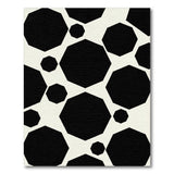 Geometric Black Hexagon Area Rug