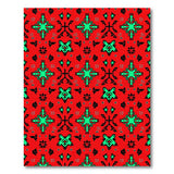 Vibrant Red Tribal Geometric Area Rug