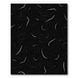 Abstract Grey Wave Black Area Rug