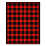 ODIKA Washable Red and Black Buffalo Plaid Area Rug, Low Pile Non-Slip Checkered Farmhouse Rug