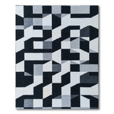 Modern Geometric Black White Area Rug