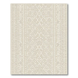 Beige Geometric Diamond Trellis Area Rug
