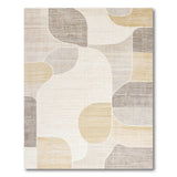 Abstract Neutral Shapes Beige Area Rug