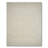 Neutral Geometric Dot Border Area Rug