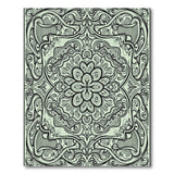 Ornate Teal Mandala Persian Rug