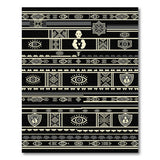 Guardian Eyes Tribal Black White Area Rug
