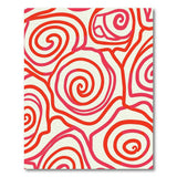 Vibrant Red Vibrant Red Swirl Abstract Area Rug