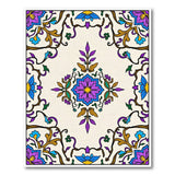 Purple Floral Medallion Persian Rug